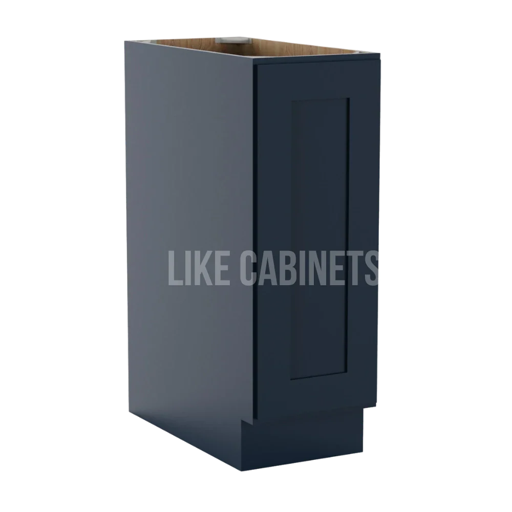 Navy Blue Shaker Full Height Single Door Base Cabinet