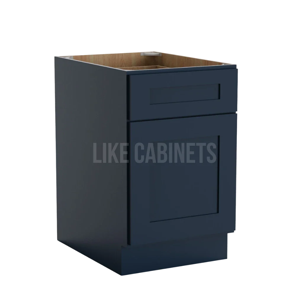 Navy Blue Shaker Document File Base Cabinet