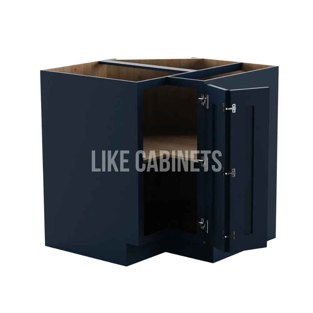 Navy Blue Shaker Easy Reach Base Cabinet
