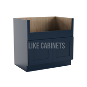 Navy Blue Shaker Farmhouse Sink Base