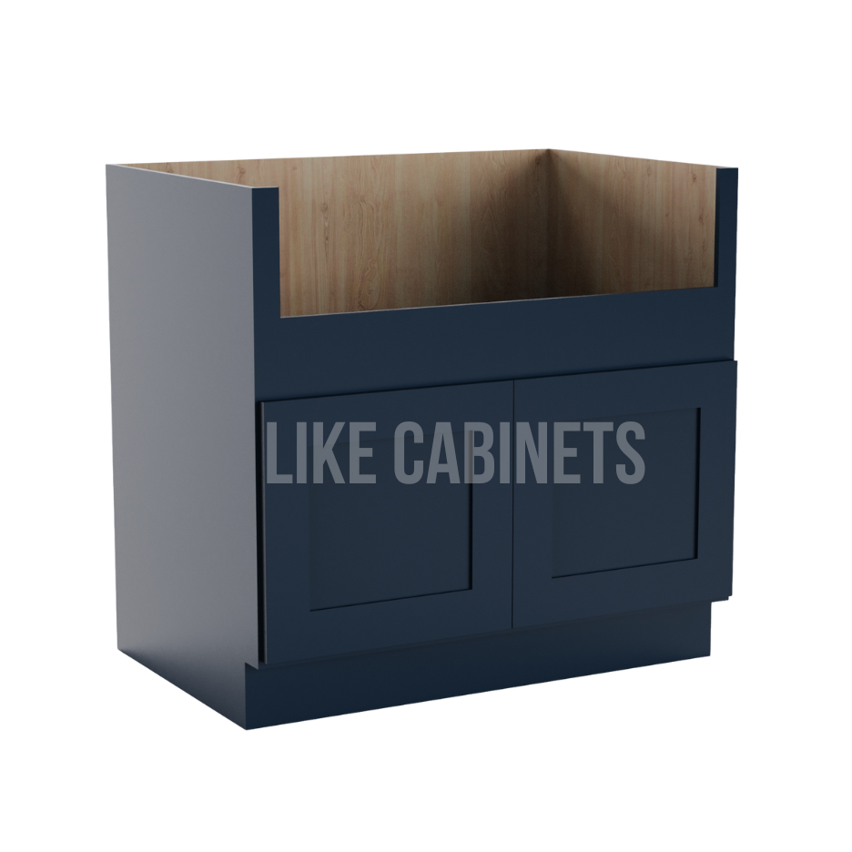 Navy Blue Shaker Farmhouse Sink Base