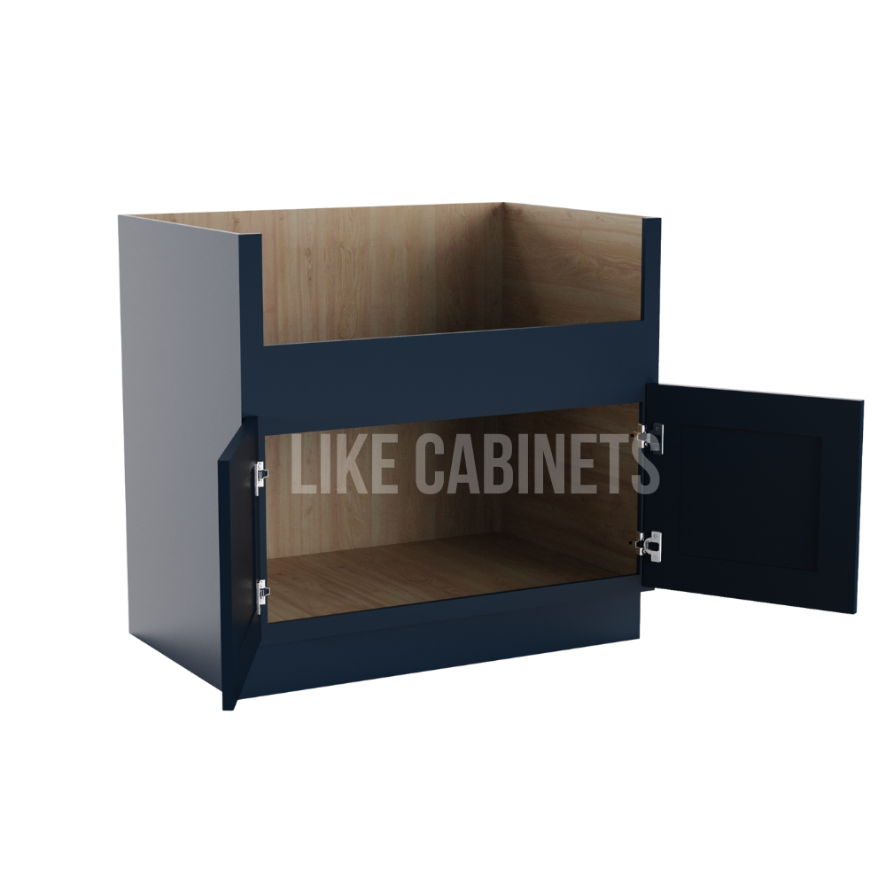 Navy Blue Shaker Farmhouse Sink Base
