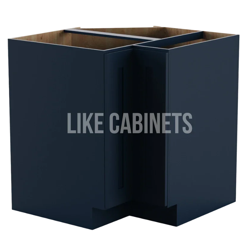 Navy Blue Shaker Lazy Susan Base Cabinet