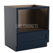 Navy Blue Shaker Microwave Base Cabinet