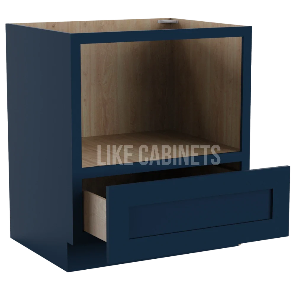 Navy Blue Shaker Microwave Base Cabinet