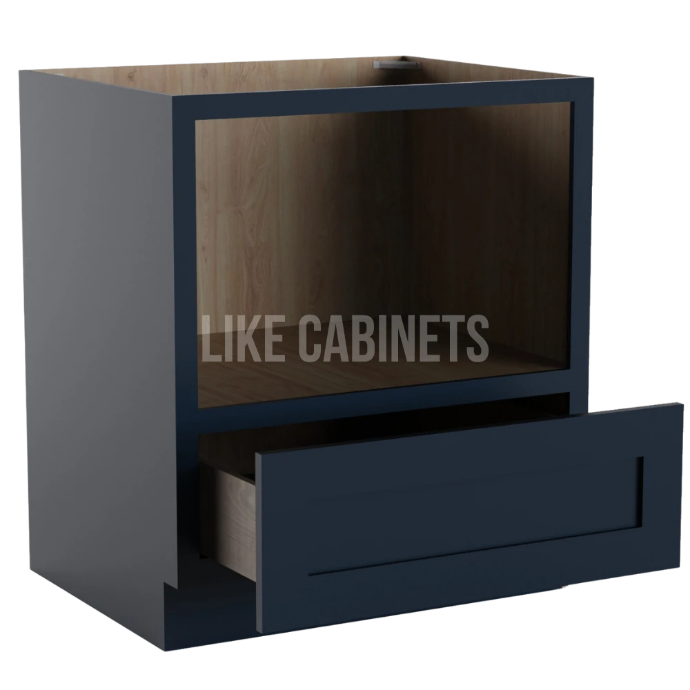 Navy Blue Shaker Microwave Base Cabinet