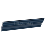 Navy Blue Shaker Inset Crown Moulding