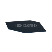 Navy Blue Shaker Corner Sink Front Floor