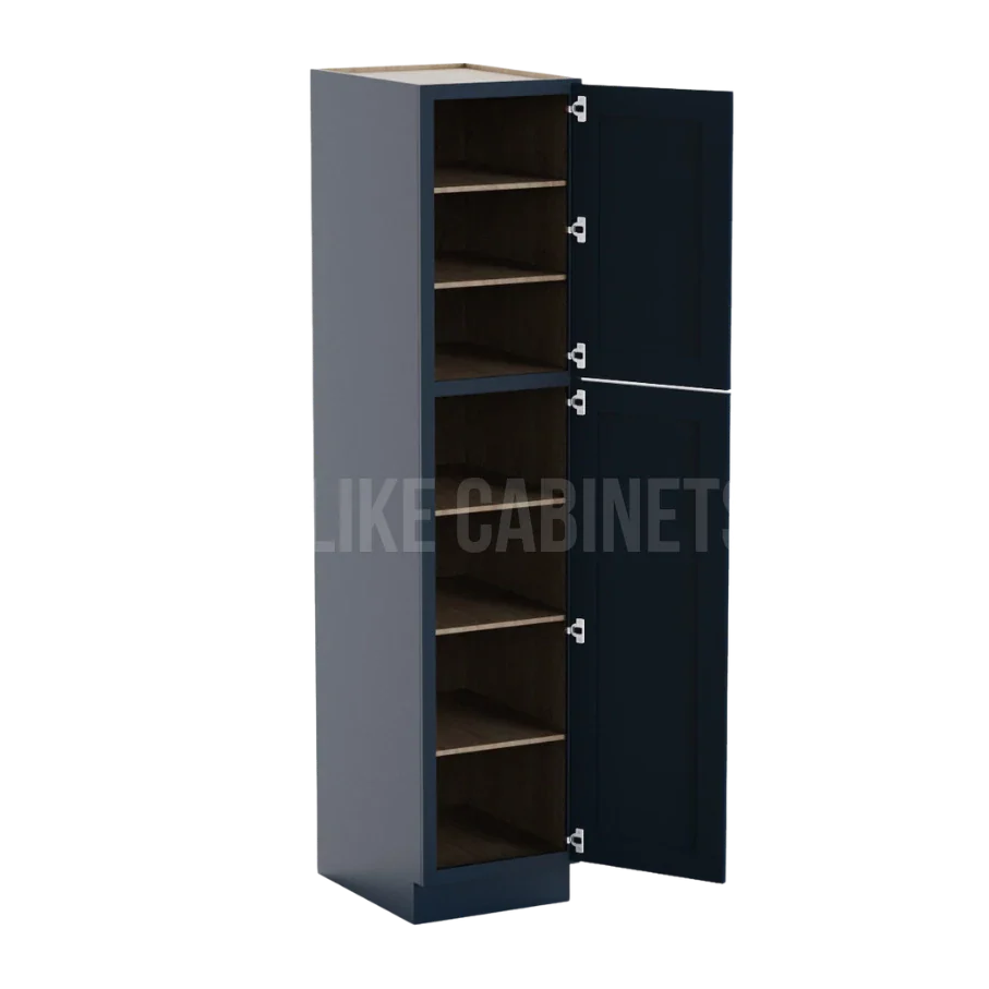 Navy Blue Shaker 18'' W Utility Pantry Cabinet
