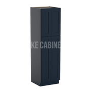 Navy Blue Shaker 24'' W Two Double Door Utility Pantry Cabinet