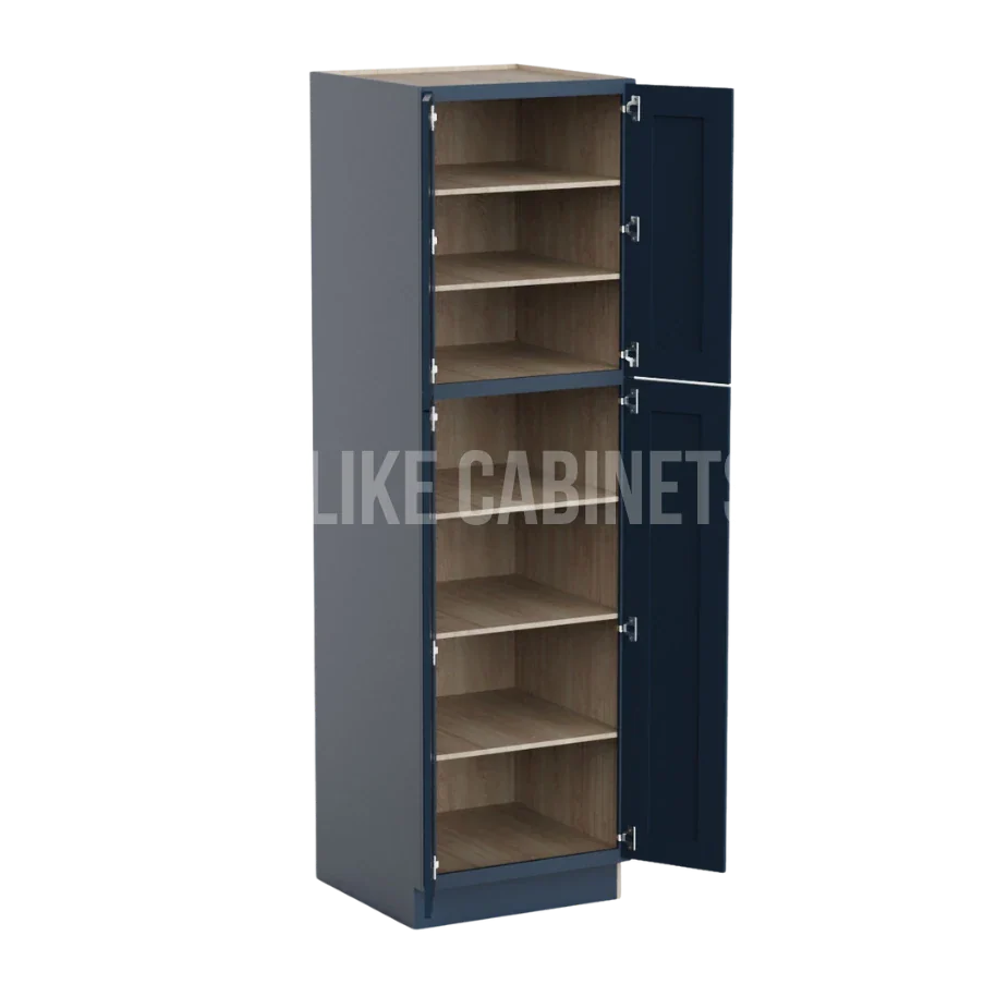 Navy Blue Shaker 24'' W Utility Pantry Cabinet