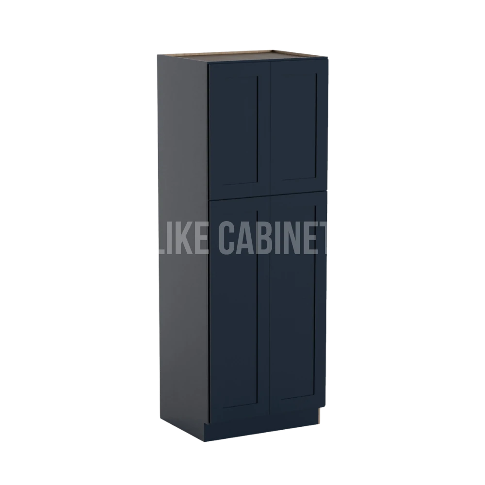 Navy Blue Shaker 30''W Two Double Door Utility Pantry Cabinet