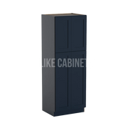 Navy Blue Shaker 30''W Two Double Door Utility Pantry Cabinet