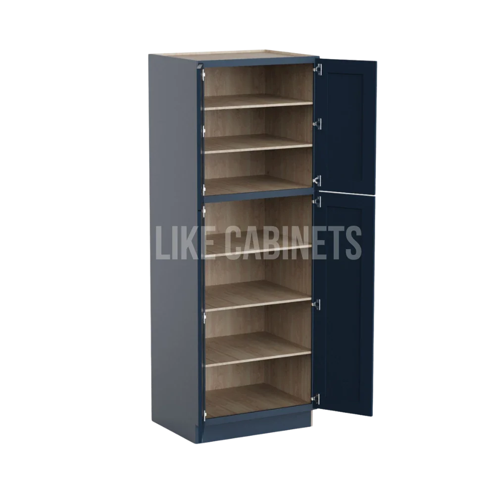 Navy Blue Shaker 30'' W Utility Pantry Cabinet