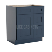 Navy Blue Shaker 30'' W Vanity Combo with Drawers
