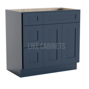 Navy Blue Shaker 36'' W Vanity Combo with Drawers