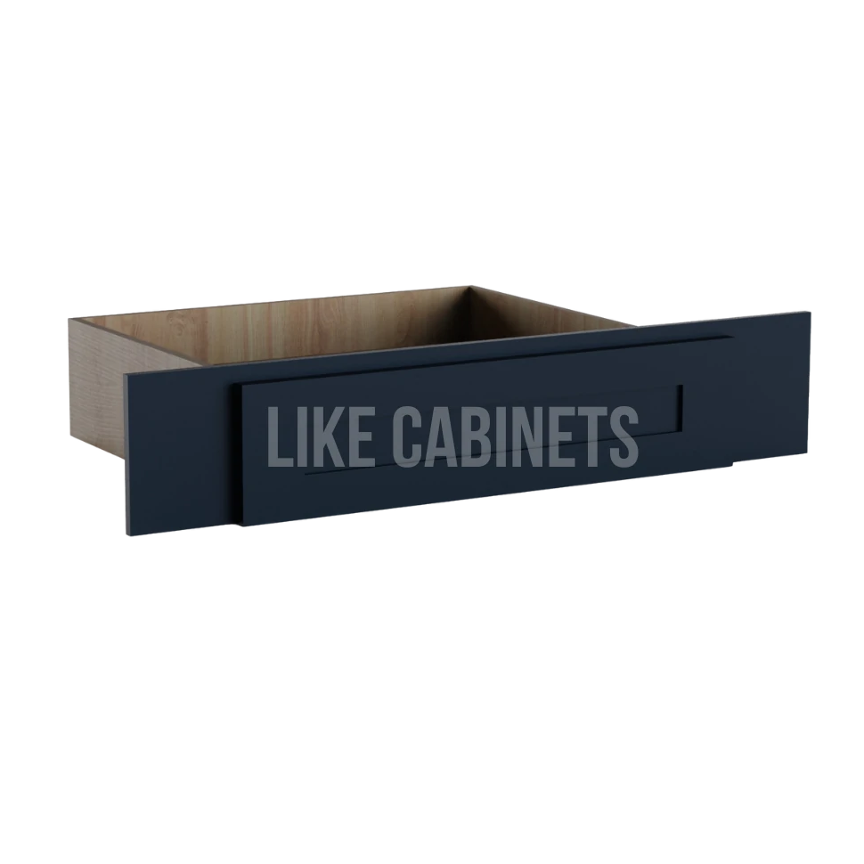 Navy Racks Drawer Navy Blue Shaker Knee Drawer – Vanity Organizer | Like Cabinets