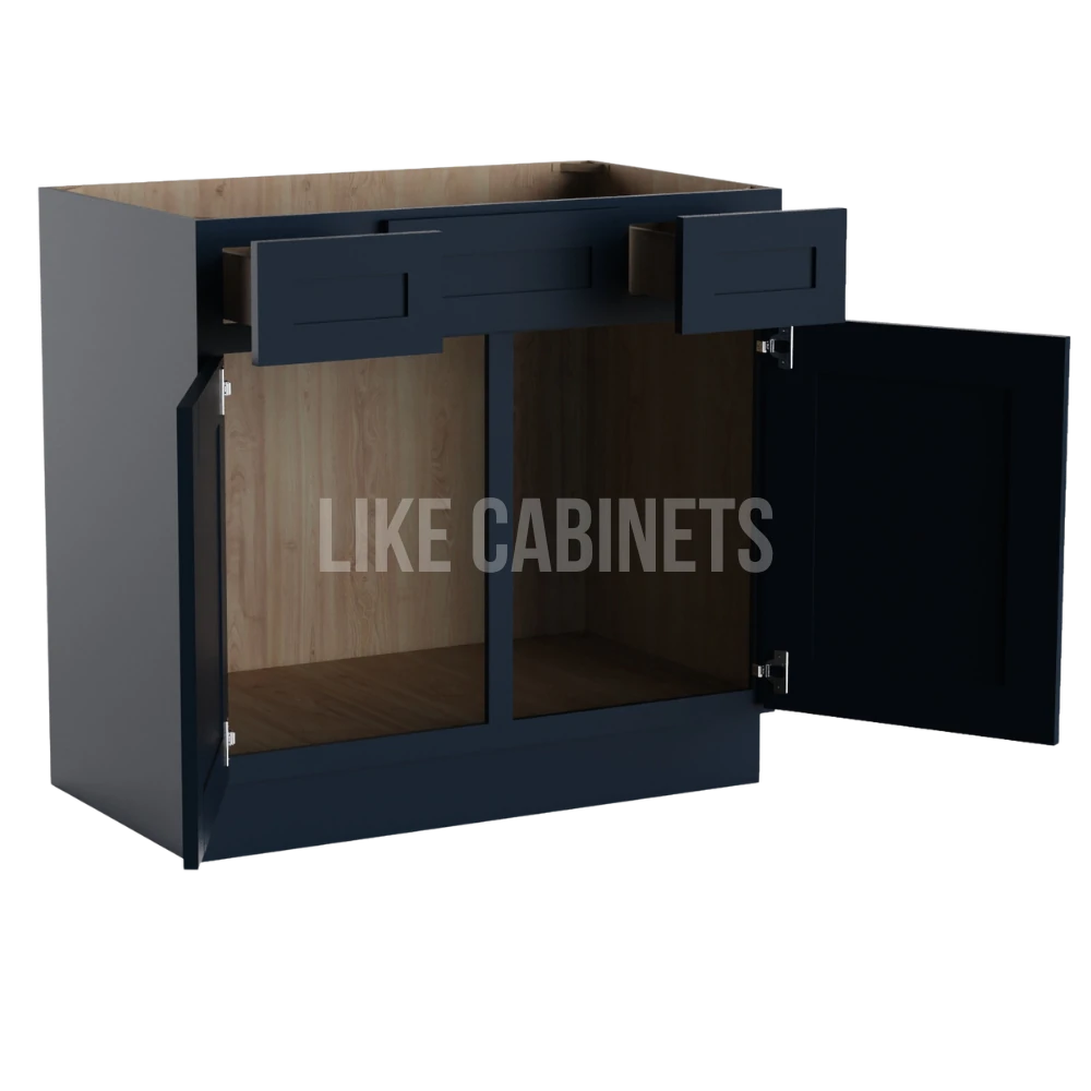 Navy Blue Shaker Vanity Combo Cabinet