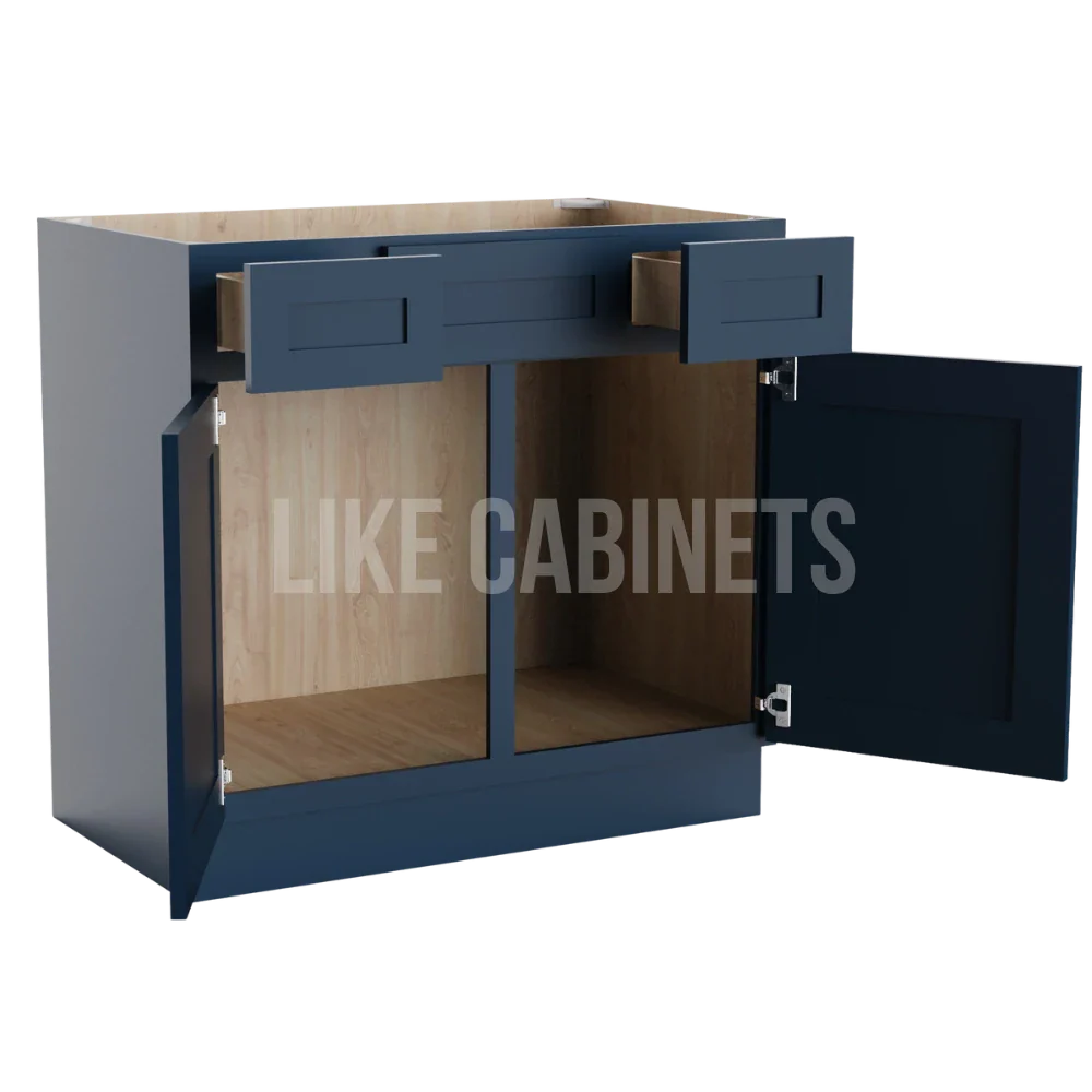 Navy Blue Shaker Vanity Combo Cabinet