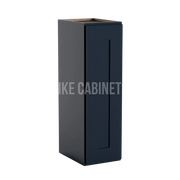 Navy Blue Shaker 30" H 9"W Single Door Wall Cabinet