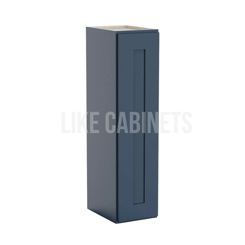 Navy Blue Shaker 36'' H 9"W Single Door Wall Cabinet