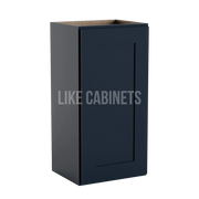 Navy Blue Shaker 36'' H 15'' W Single Door Wall Cabinet