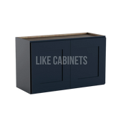 Navy Blue Shaker 18'' H Double Door Wall Cabinet