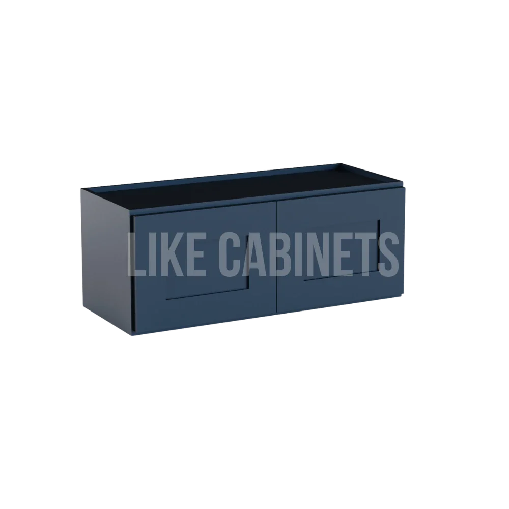 Navy Blue Shaker 12'' H Double Door Wall Cabinet