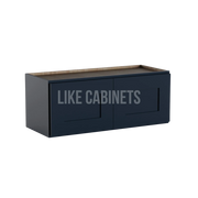 Navy Blue Shaker 12'' H Double Door Wall Cabinet