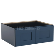 Navy Blue 30'' W Refrigerator Wall Cabinet 24'' Deep 12‘’ Height