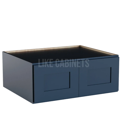 Navy Blue 30'' W Refrigerator Wall Cabinet 24'' Deep 12‘’ Height