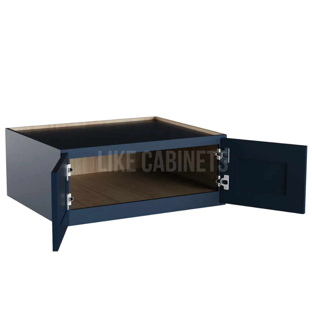 Navy Blue 30'' W Refrigerator Wall Cabinet 24'' Deep