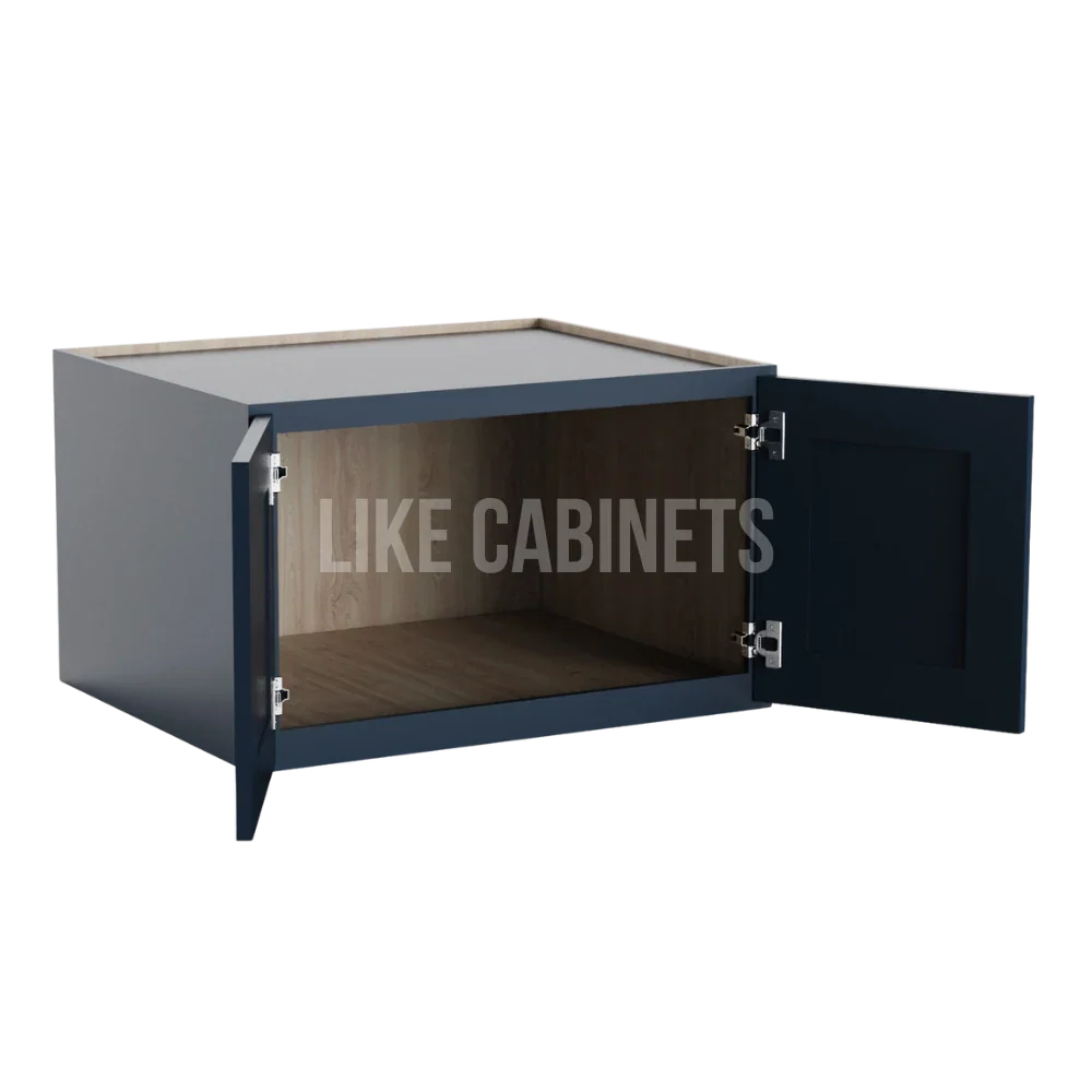 Navy Blue 30'' W Refrigerator Wall Cabinet 24'' Deep 18‘’ Height