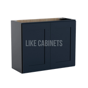 Navy Blue Shaker 24'' H Double Door Wall Cabinet