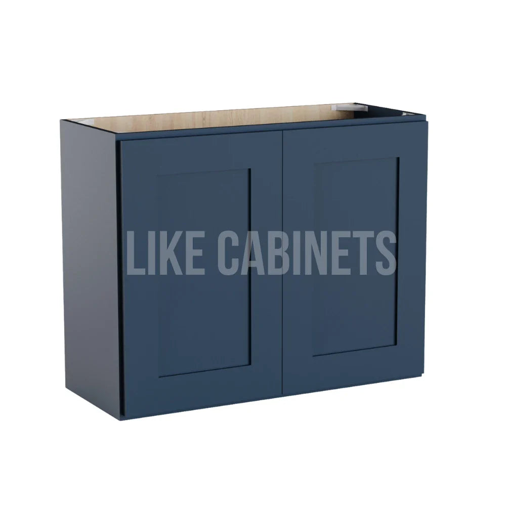 Navy Blue Shaker 24'' H Double Door Wall Cabinet