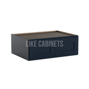 Navy Blue Refrigerator Wall Cabinet 33''W 24''D 12''H