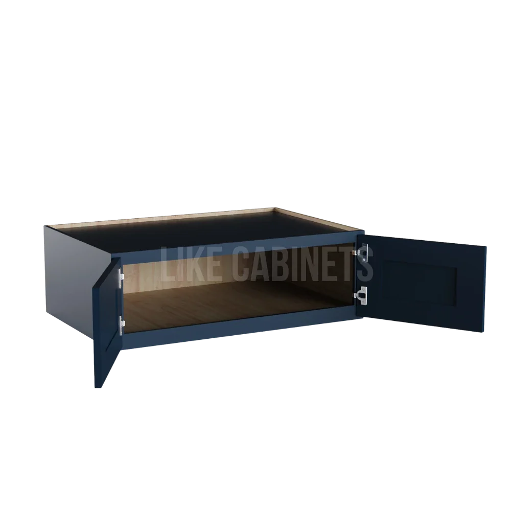 Navy Blue 36'' W Refrigerator Wall Cabinet 24'' Deep