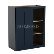 Navy Blue Shaker 30'' H Wall Blind Corner Cabinet