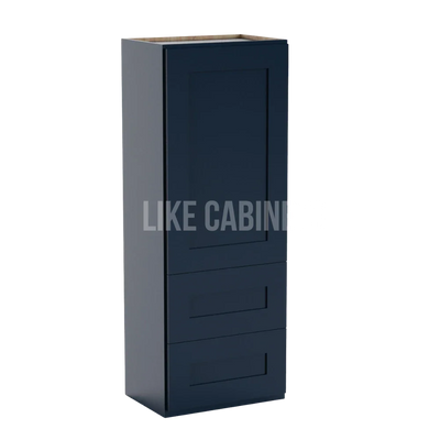 Navy Blue 18''W Wall Cabinets With 2 Drawers