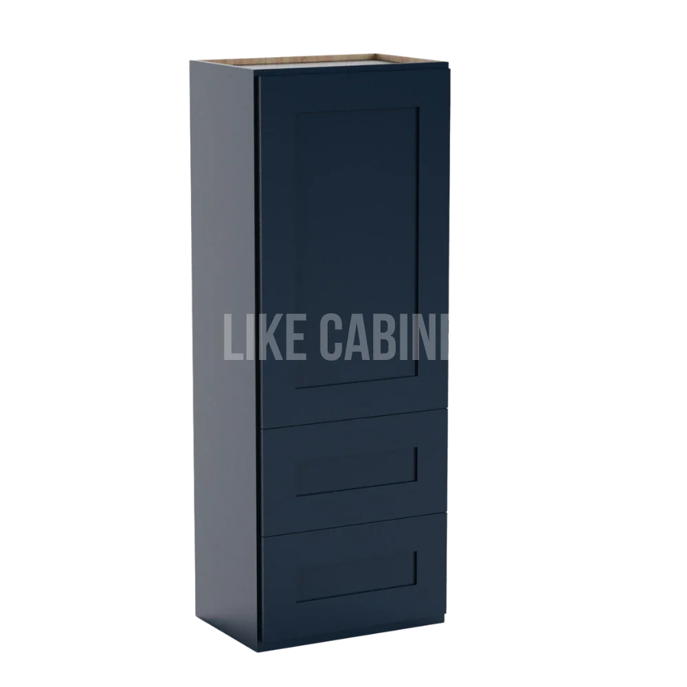 Navy Blue 18''W Wall With Drawer Cabinet