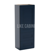Navy Blue 18''W Wall With Drawer Cabinet