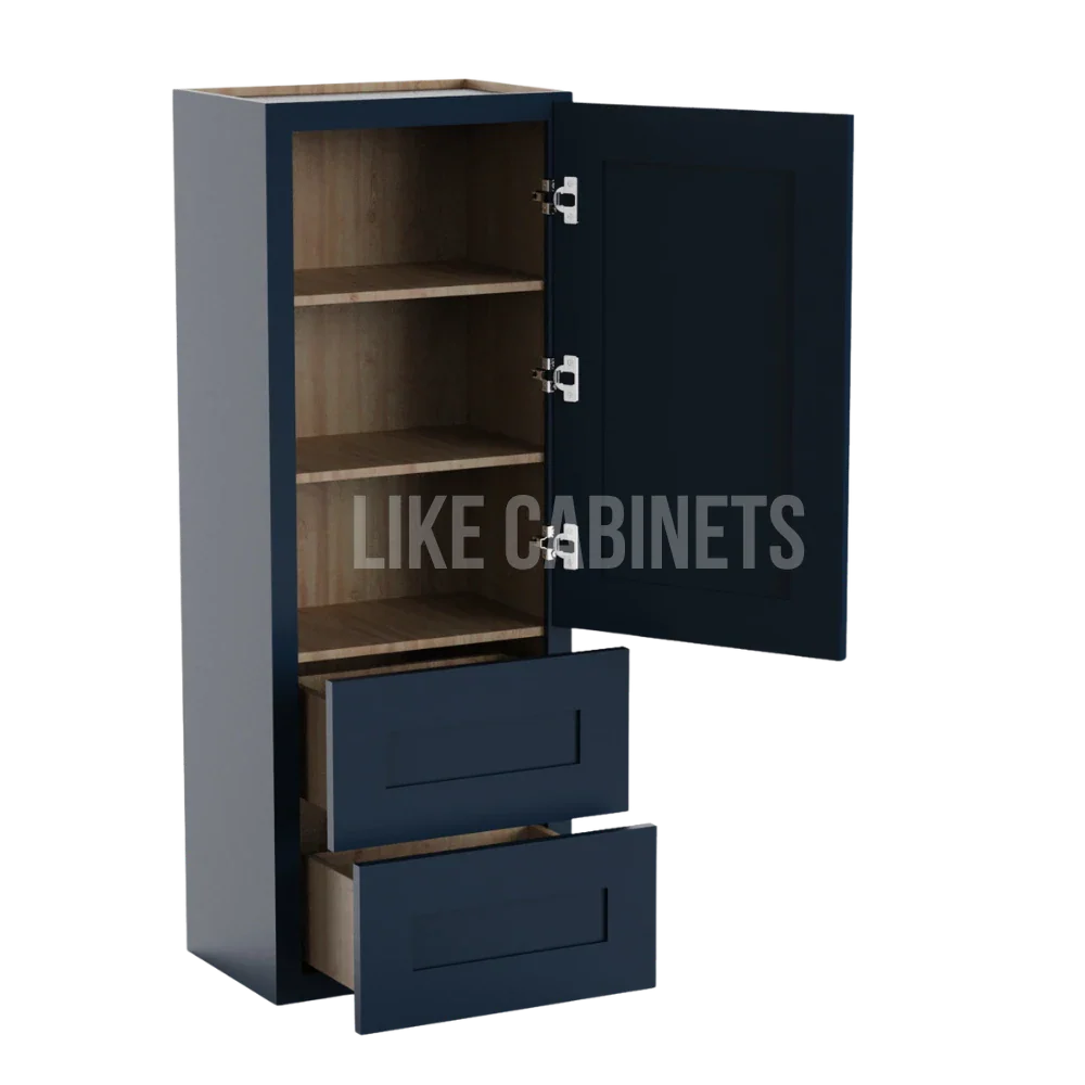 Navy Blue 18''W Wall With Drawer Cabinet