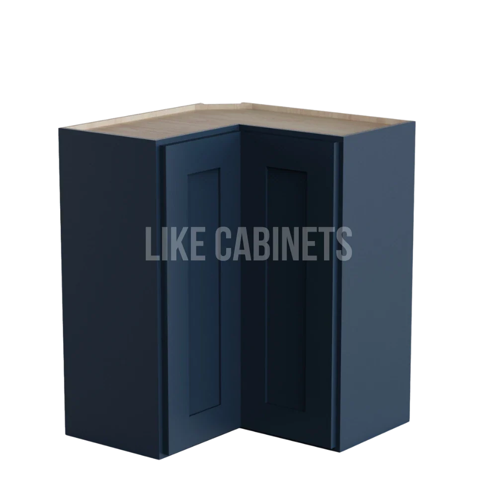 Navy Blue Shaker Easy Reach Wall Cabinet