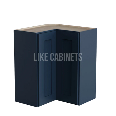 Navy Blue Shaker Easy Reach Wall Cabinet