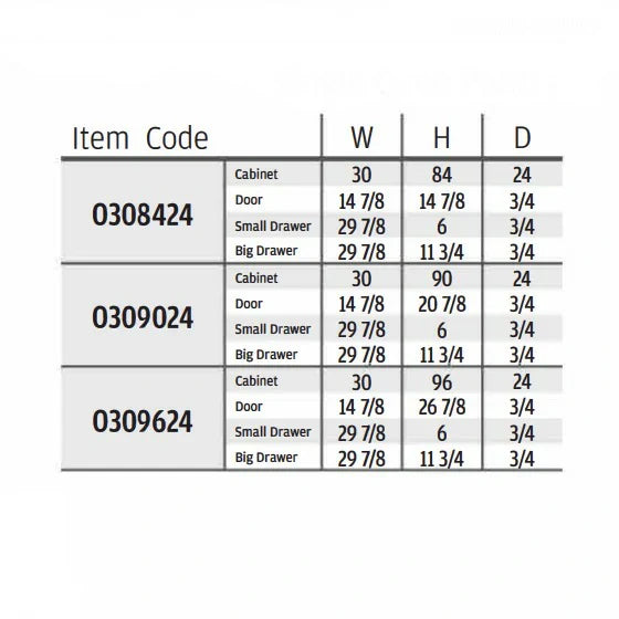 High Gloss Gray 30'' W Double Door Oven Pantry Cabinet with Three Drawers