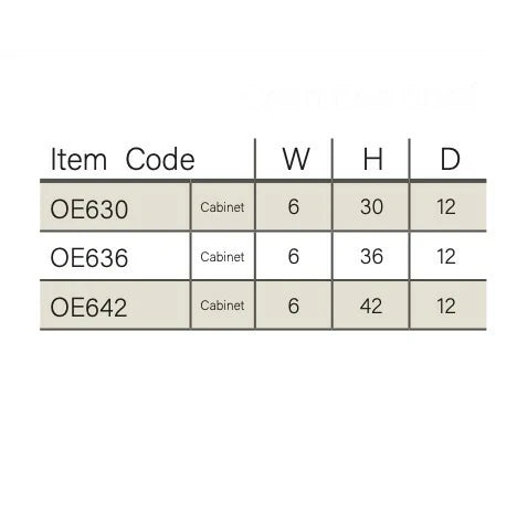 Charleston White Open End Shelf (Reversible)