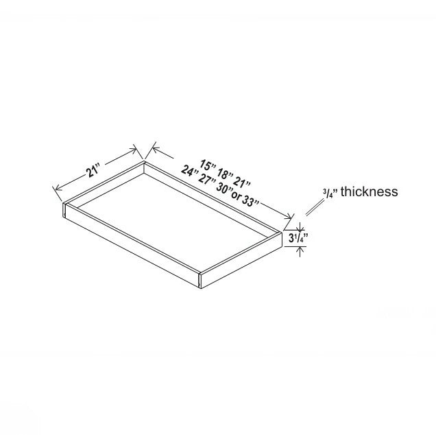 Aston Green Shaker Cabinet Accessories - Roll Out Tray