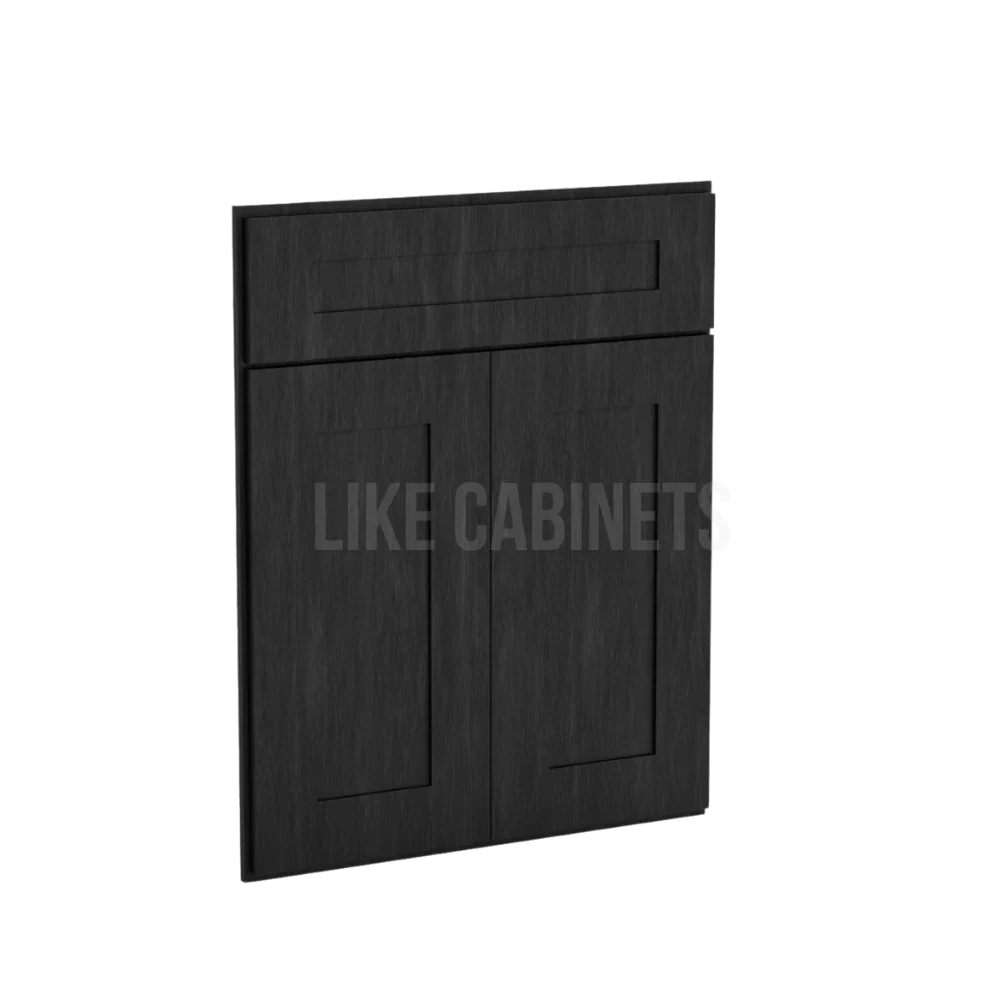 Smokey Ash Corner Sink Base Front