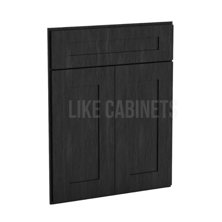 Smokey Ash Corner Sink Base Front