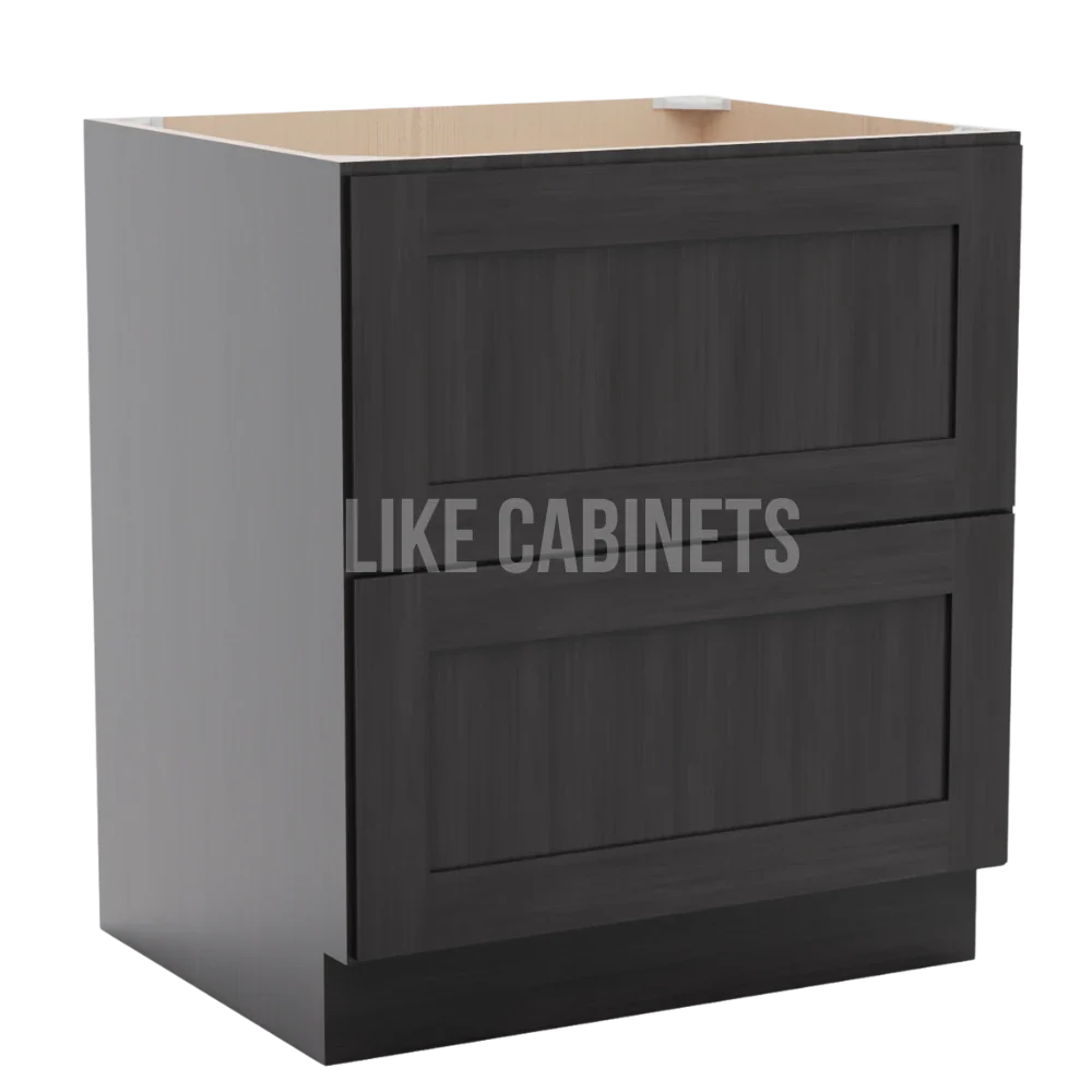 Smokey Ash Two Drawer Base